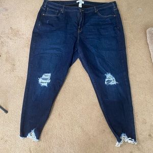 Lane Bryant size 28 distressed hem and knee